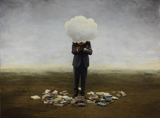 25.07.2014 Teun Hocks, Untitled (cloud) 2010, oil on toned gelatin silverprint, 43 1:4 x 56 1:4 inches, edition of 3, courtesy P.P.O.W. and the artist